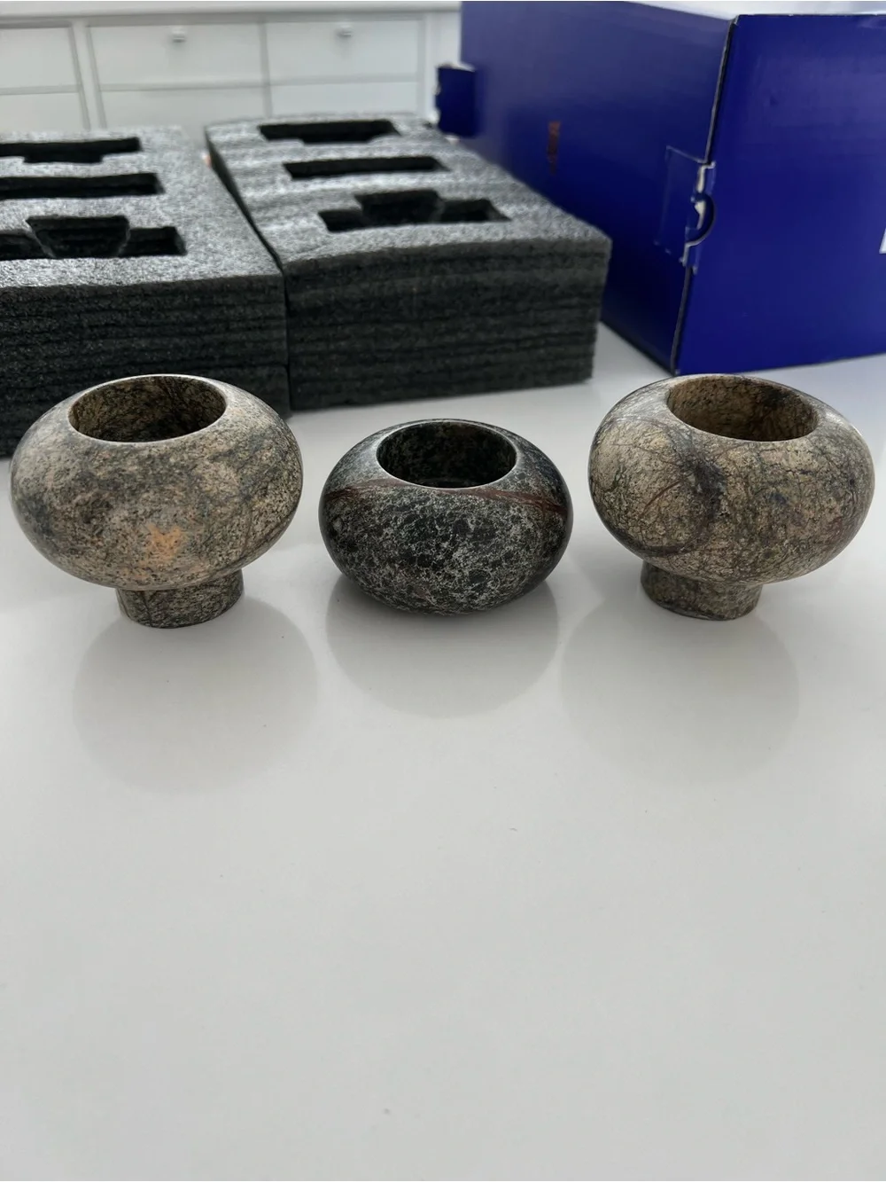Tom Dixon Rock Tealight Holder set of 3
